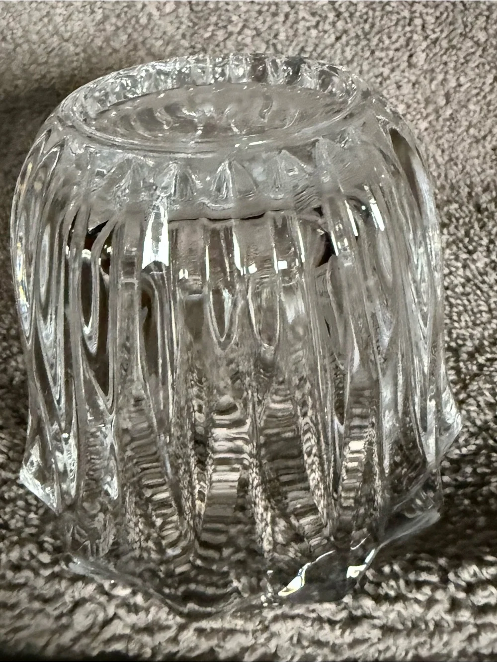 Clear Glass Ribbed Tumbler